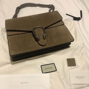 Gucci Dionysus Suede Taupe